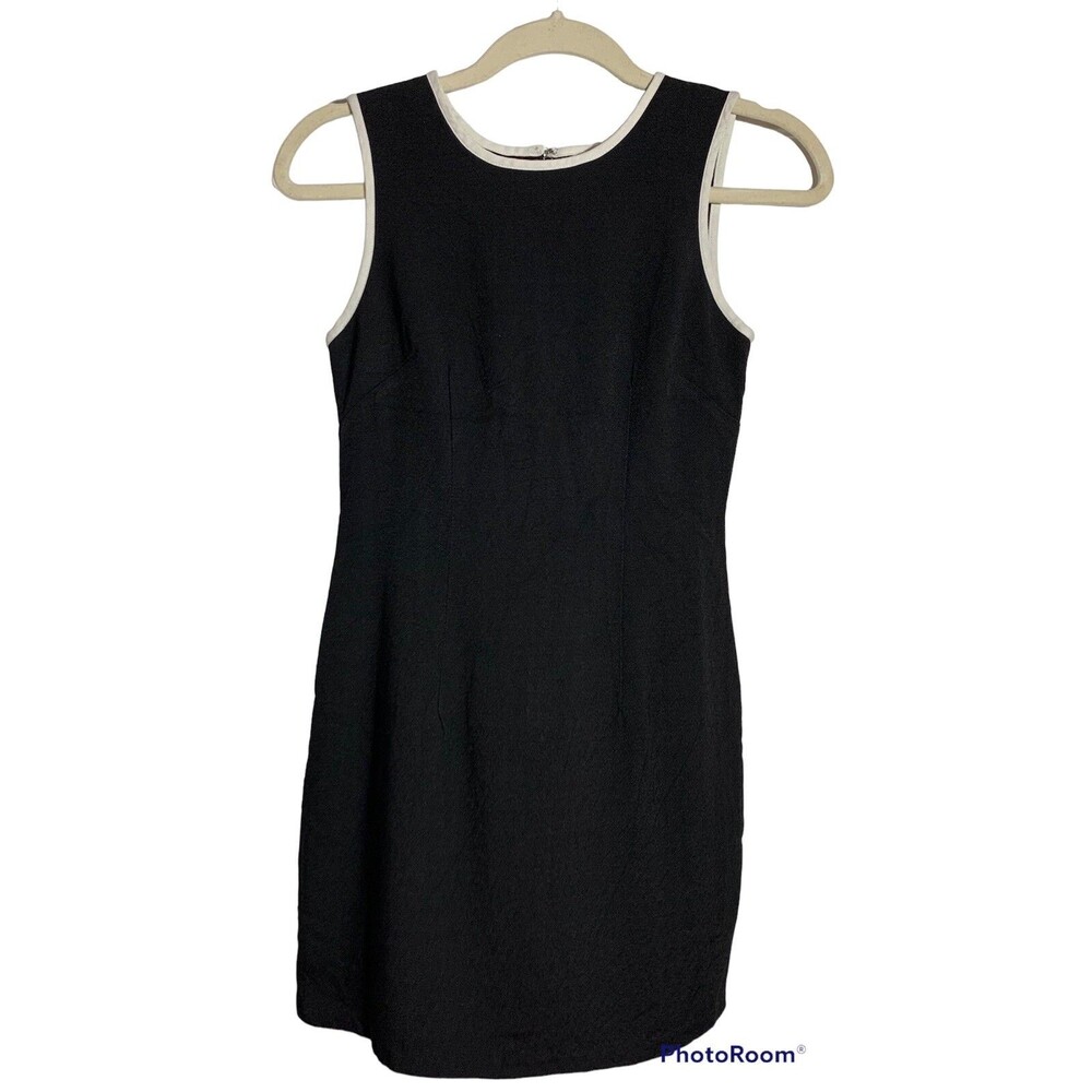 Caren Desiree Company Womens Vintage Size 2 Petites Sleeveless Black Lined Dress